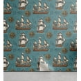 thumbnail image 1 of Ambesonne Maritime Peel & Stick Wallpaper for Home, Shells Ships and Windroses, 13"x36", Cadet Blue Umber and Sepia, 1 of 5