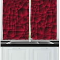 thumbnail image 1 of Ambesonne Maroon Kitchen Curtains, Modern Contemporary Art, 55"x39", Maroon, 1 of 2