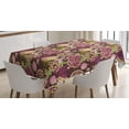 thumbnail image 1 of Ambesonne Maroon Tablecloth Rectangular Table Cover, Plum French Eiffel Tower, 60"x90", Pale Green Purple, 1 of 3