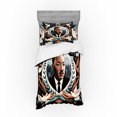 thumbnail image 1 of Ambesonne Martin Luther King Jr Day Bedding Set 3 Pcs, Portrait, Twin, Blue Grey and Pale Caramel, 1 of 2