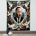 thumbnail image 1 of Ambesonne Martin Luther King Jr Day Tapestry Wall Hanging, Portrait, 40"x60", Blue Grey and Pale Caramel, 1 of 3