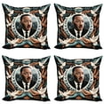 thumbnail image 1 of Ambesonne Martin Luther King Jr Day Throw Pillow Cover 4 Pack, Portrait, 18", Blue Grey and Pale Caramel, 1 of 7