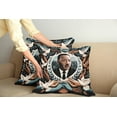 thumbnail image 1 of Ambesonne Martin Luther King Jr Day Throw Pillow Cover Pack of 2, Portrait, 2 Pcs-26"x26", Blue Grey and Pale Caramel, 1 of 5