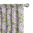 thumbnail image 1 of Ambesonne Mauve Curtains, Botanic Spring Plants, Pair of 28"x95", Lilac Green, 1 of 5