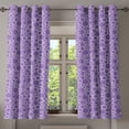 thumbnail image 1 of Ambesonne Mauve Grommet Curtain, Abstract Fractal Circles, 50" x 54", Violet White, 1 of 6