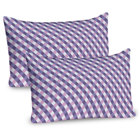 Ambesonne Mauve Pillow Sham 2 Pack, Mosaic Crossed Pattern, 26"x20", Mauve Lilac