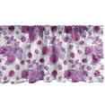 thumbnail image 1 of Ambesonne Mauve Window Valance, Vibrant Raspberries Branches Leaves Freshening Nature Fruit Art Illustration, Curtain Valance for Kitchen Bedroom Decor with Rod Pocket, 54" X 18", Violet and Purple, 1 of 3
