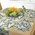 thumbnail image 1 of Ambesonne Meadow Table Runner & Placemats, Daffodil Blossoms Garden, Placemat 4 pcs + Runner 16"x72", Lime Green Violet Blue, 1 of 2