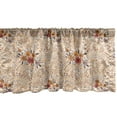 thumbnail image 1 of Ambesonne Meadow Window Valance, Pastel Flourish with Rural, 54" X 12", Peach Ginger and Ruby, 1 of 3