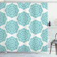 thumbnail image 1 of Ambesonne Medallion Shower Curtain, Oriental Bohemian Motif, 69"Wx75"L, Teal White, 1 of 1