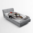 thumbnail image 1 of Ambesonne Medieval Fitted Sheet, Knight Heroic Armour, Twin XL Size, Multicolor, 1 of 3