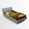 thumbnail image 1 of Ambesonne Medieval Fitted Sheet, Old Scottish Castle, Twin XL Size, Grey Green, 1 of 2
