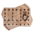 thumbnail image 1 of Ambesonne Medieval Place Mats Set of 4, Rusty Spanish Entrance, Standard Size, Pale Brown, 1 of 6