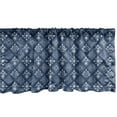 thumbnail image 1 of Ambesonne Mediterranean Window Valance, Rectangular Armor, 54" X 12", Navy Blue and White, 1 of 3