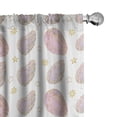 thumbnail image 1 of Ambesonne Mermaid Colors Curtains, Soft Stones Drawing, Pair of 28"x63", White and Baby Pink, 1 of 4