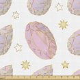 thumbnail image 1 of Ambesonne Mermaid Colors Fabric by the Yard Upholstery, Soft Stones Drawing, 5 Yards, White and Baby Pink, 1 of 5