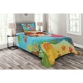 thumbnail image 1 of Ambesonne Mermaid Quilted Bedspread Set 2 Pcs, Cheerful Underwater, Twin Size, Multicolor, 1 of 3