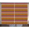 thumbnail image 1 of Ambesonne Mexican Curtains 2 Panel Set, Folk Vintage Geometric, 108" x 108", Multicolor, 1 of 3
