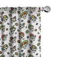thumbnail image 1 of Ambesonne Mexican Curtains, Dead Sugar Skull Flowers, Pair of 28"x84", Multicolor, 1 of 5