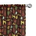 thumbnail image 1 of Ambesonne Mexican Curtains, Tequila and Saguro, Pair of 28"x63", Multicolor, 1 of 5