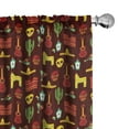 thumbnail image 1 of Ambesonne Mexican Curtains, Tequila and Saguro, Pair of 28"x95", Multicolor, 1 of 5