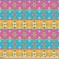 thumbnail image 1 of Ambesonne Mexican Fabric by the Yard Upholstery, Colorful Squares Minimalist, 3 Yards, Pink Sky Blue Marigold, 1 of 5