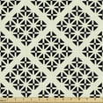 thumbnail image 1 of Ambesonne Mexican Fabric by the Yard Upholstery, Triangles Dots Repeating, 5 Yards, Charcoal Grey and Coconut, 1 of 5