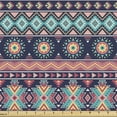 thumbnail image 1 of Ambesonne Mexican Fabric by the Yard Upholstery, Zigzag Vintage Tribal Art, 1 Yard, Pale Ruby Pastel Yellow, 1 of 5