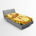 thumbnail image 1 of Ambesonne Mexican Fitted Sheet, Hippie Sombrero, Twin XL Size, Multicolor, 1 of 2
