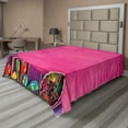 thumbnail image 1 of Ambesonne Mexican Flat Sheet, Folkloric Serape Blanke, Full Size, Fuchsia Purple, 1 of 1