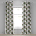 thumbnail image 1 of Ambesonne Mexican Grommet Curtain, Cactus Plant Desert, 50" x 84", Green and Orange, 1 of 6