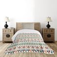 thumbnail image 1 of Ambesonne Mexican Quilted Bedspread Set 2 Pcs, Native Cultural Borders, Twin Size, Multicolor, 1 of 6