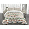 thumbnail image 1 of Ambesonne Mexican Quilted Bedspread Set 3 Pcs, Native Cultural Borders, King Size, Multicolor, 1 of 5