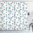 thumbnail image 1 of Ambesonne Mexican Shower Curtain, Botanic Desert Flowers, 69"Wx84"L, Blue, 1 of 3