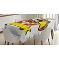 thumbnail image 1 of Ambesonne Mexican Tablecloth Rectangular Table Cover, Man with a Beer and Taco, 52"x70", Multicolor, 1 of 4