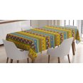 thumbnail image 1 of Ambesonne Mexican Tablecloth Rectangular Table Cover, Native Aztec Borders, 60"x84", Multicolor, 1 of 4