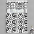 thumbnail image 1 of Ambesonne Mexican Valance & Curtain, Squares Lines Tribal Print, 55"x45", Charcoal Grey and White, 1 of 1