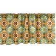 thumbnail image 1 of Ambesonne Mexican Window Valance, Vibrant Tones Talavera Art, 54" X 12", Orange Pistachio Green, 1 of 3