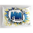 thumbnail image 1 of Ambesonne Mia Pillow Sham, Feminine Name Comic Art, 26" X 20", Multicolor, 1 of 2