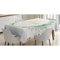 thumbnail image 1 of Ambesonne Mia Tablecloth Rectangular Table Cover, Frame of Flowers Ferns, 60"x84", Multicolor, 1 of 4