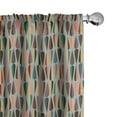 thumbnail image 1 of Ambesonne Mid Century Curtains, 2 Color Droplets, Pair of 28"x95", Multicolor, 1 of 5