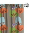 thumbnail image 1 of Ambesonne Mid Century Curtains, Modern Nature Art, Pair of 28"x84", Multicolor, 1 of 5