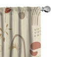 thumbnail image 1 of Ambesonne Mid Century Curtains, Rainbows Boho Modern, Pair of 28"x95", Eggshell Dried Rose Grey, 1 of 1