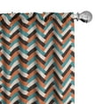 thumbnail image 1 of Ambesonne Mid Century Curtains, Retro Herringbone, Pair of 28"x95", Multicolor, 1 of 5