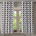 thumbnail image 1 of Ambesonne Mid Century Grommet Curtain, Retro Style Atomic, 50" x 54", Pale Grey Black Red, 1 of 6