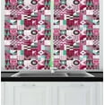 thumbnail image 1 of Ambesonne Mid Century Kitchen Curtains, Rich Unusual Forms, 55"x39", Multicolor, 1 of 2