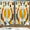 thumbnail image 1 of Ambesonne Mid Century Modern 4-Panel Curtains, Boho Sun Moth, 56"x63", Pale Coffee Eggshell, 1 of 3
