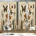 thumbnail image 1 of Ambesonne Mid Century Modern 4-Panel Curtains, Esoteric Rounds, 56"x84", Grey Yellow Pale Brown, 1 of 3