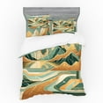 thumbnail image 1 of Ambesonne Mid Century Modern Boho Bedding Set 4 Pcs, Landscape, Calking, Amber Teal Burnt Orange, 1 of 2