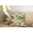 thumbnail image 1 of Ambesonne Mid Century Modern Boho Throw Pillow Cover Pack of 2, Landscape, 2 Pcs-24" x 24", Amber Teal Burnt Orange, 1 of 5